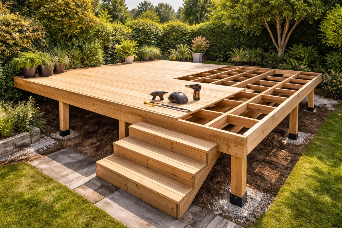 Comment construire une terrasse en bois surélevée facilement